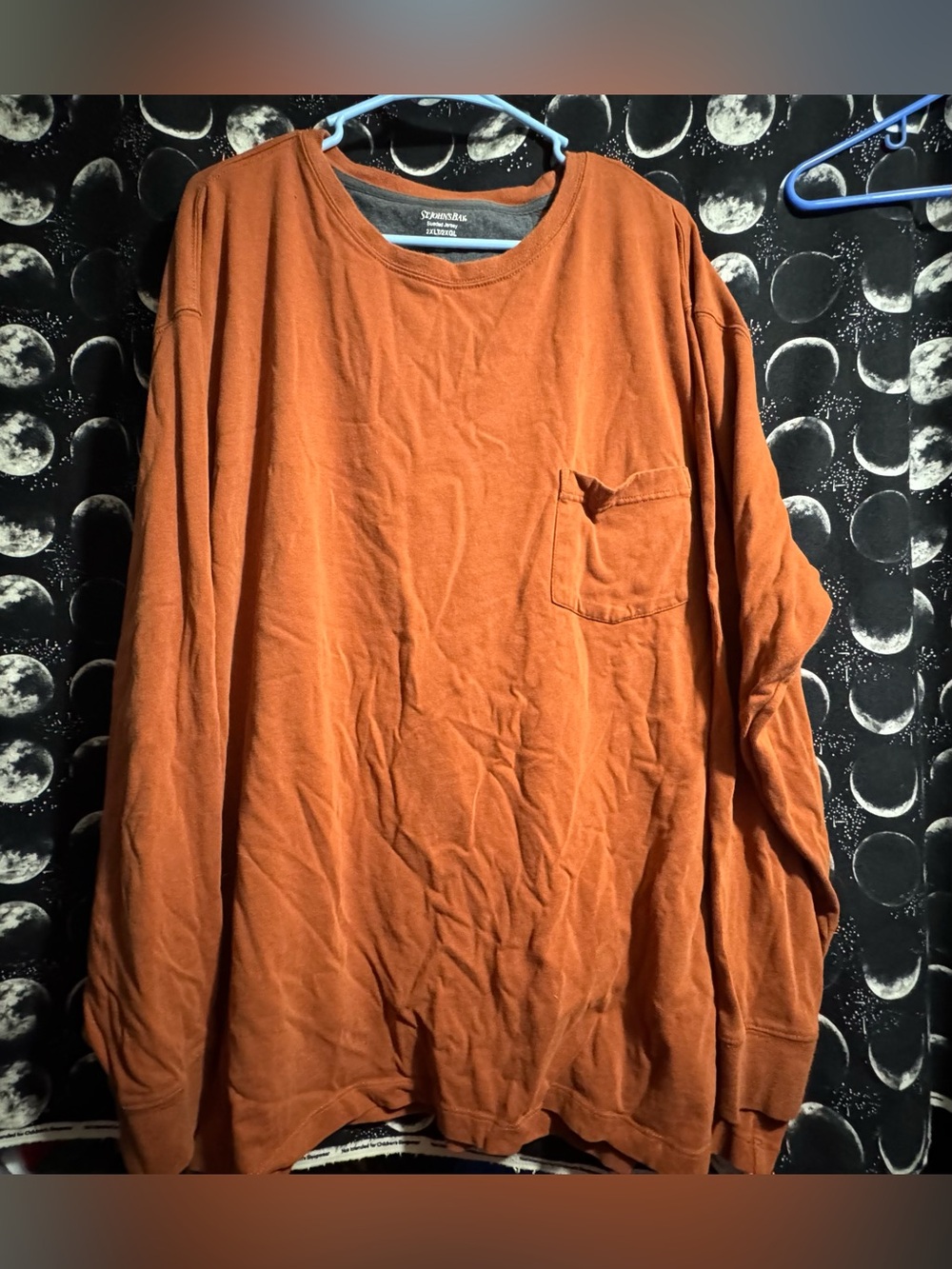 Men’s Long Sleeve St John’s Bay Orange Shirt Size 2XL